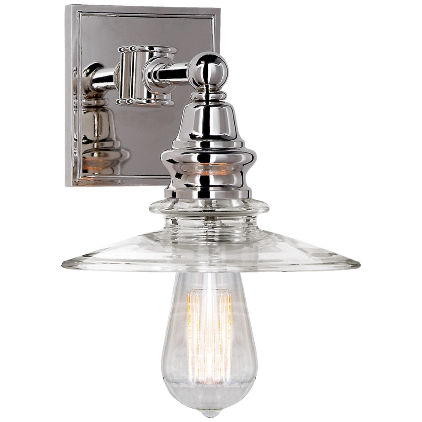 Cavelleine Shield Sconce-Visual Comfort-VISUAL-CHD 2473PN-CG-Wall LightingPolished Nickel-4-France and Son