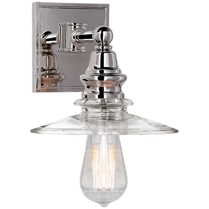 Cavelleine Shield Sconce-Visual Comfort-VISUAL-CHD 2473PN-CG-Wall LightingPolished Nickel-4-France and Son