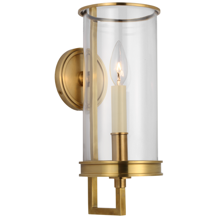 Glenn Small Hurriane Sconce-Visual Comfort-Outdoor Wall SconcesAntique-Burnished Brass-1-France and Son