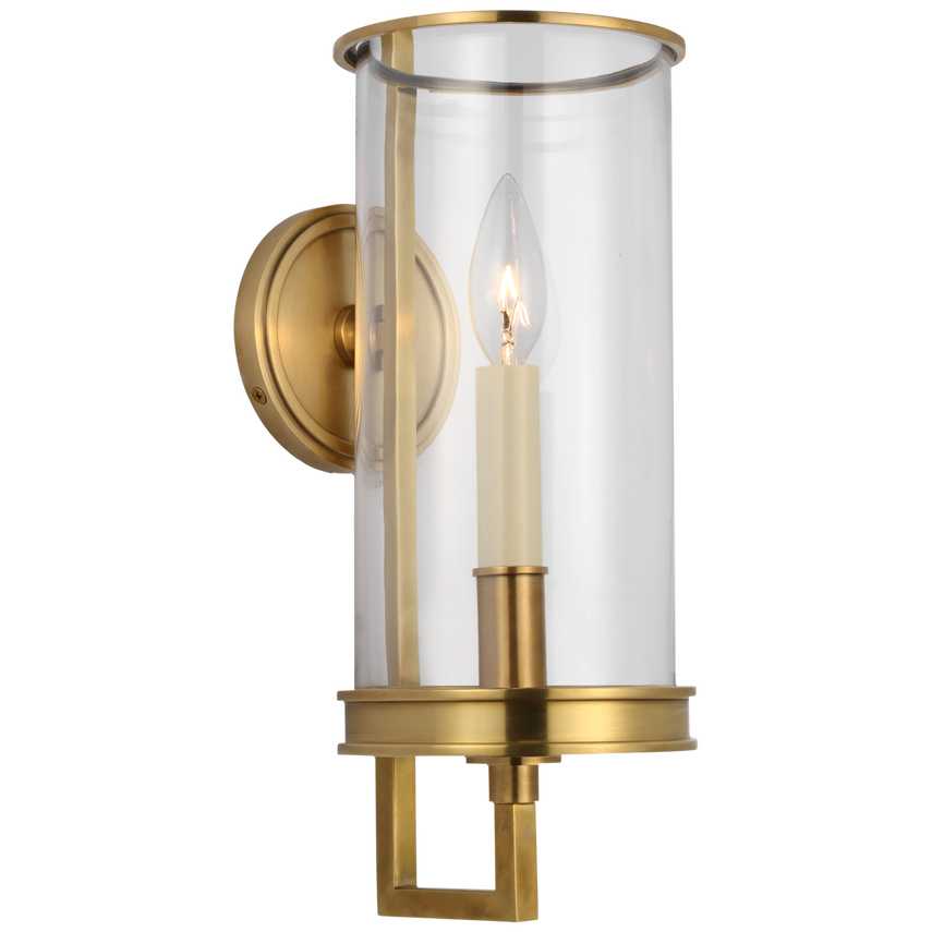 Glenn Small Hurriane Sconce-Visual Comfort-Outdoor Wall SconcesAntique-Burnished Brass-1-France and Son
