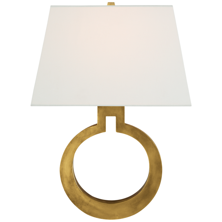 Raylynn Form Large Wall Sconce-Visual Comfort-VISUAL-CHD 2970AB-L-Wall LightingAntique-Burnished Brass-Linen-1-France and Son