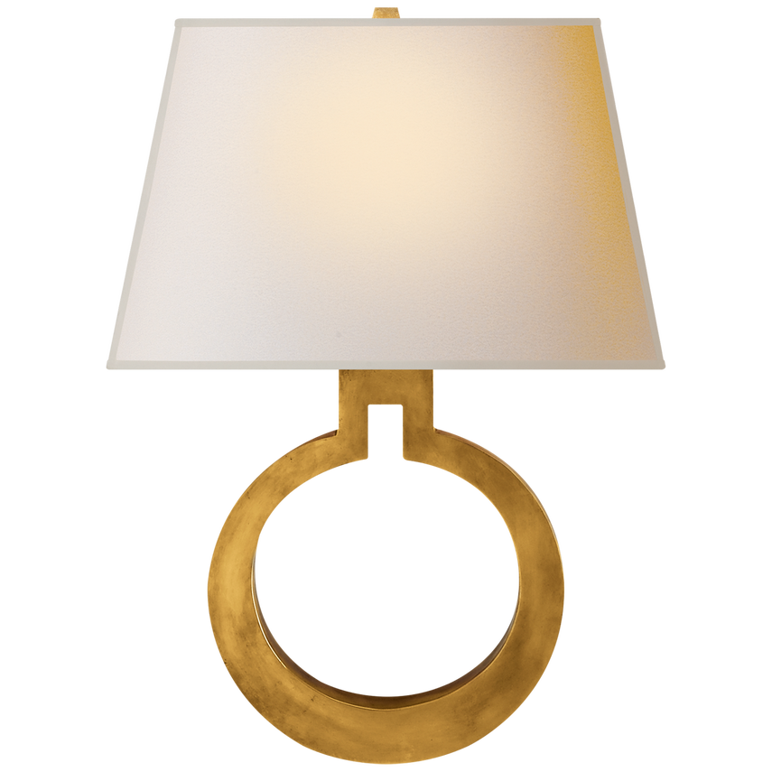Raylynn Form Large Wall Sconce-Visual Comfort-VISUAL-CHD 2970AB-NP-Wall LightingAntique-Burnished Brass-Natural Paper-2-France and Son
