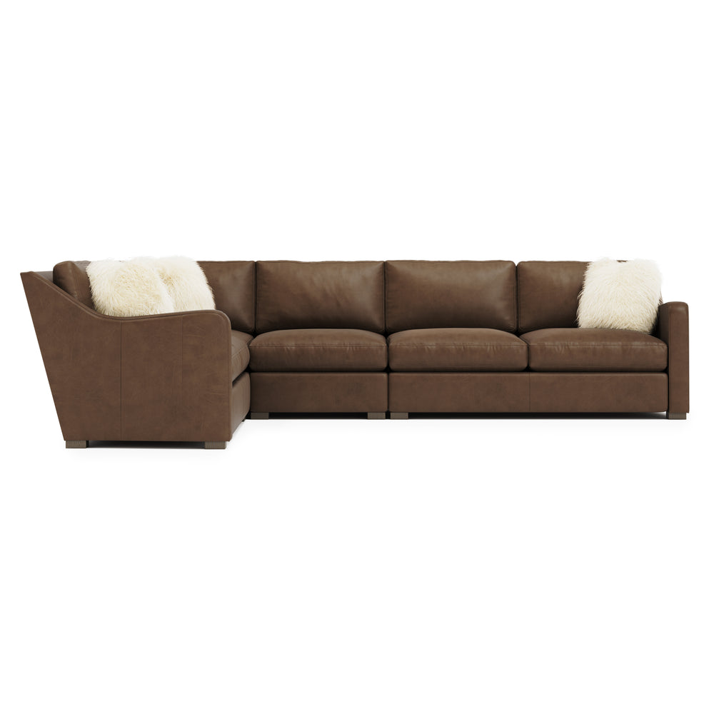 Ventura Leather 4-Piece Sectional
