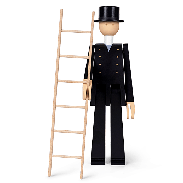 Kay Bojesen Chimney Sweeper, Black, H: 8.1"