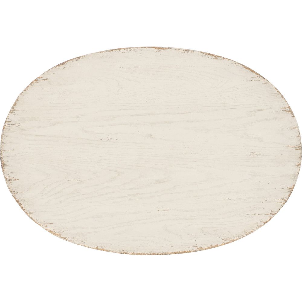 Americana One-Drawer Oval Nightstand - Whites/Creams/Beiges