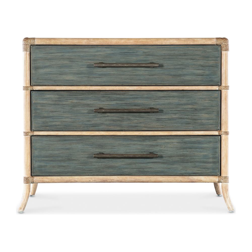 Dressers & Chests Solace Pole Rattan Chest - Blues