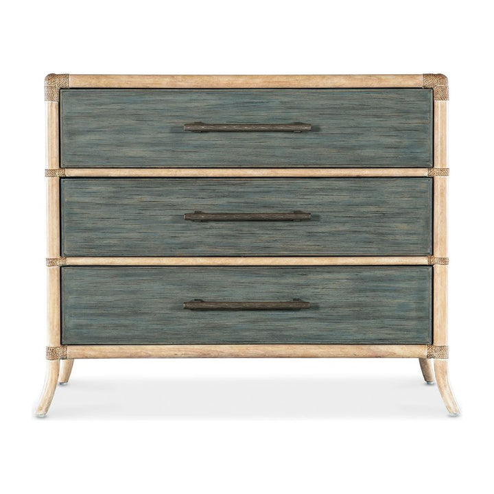 Dressers & Chests Solace Pole Rattan Chest - Blues