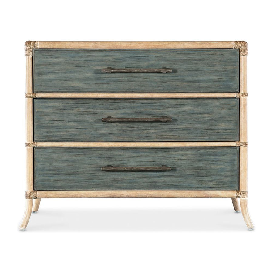 Dressers & Chests Solace Pole Rattan Chest - Blues