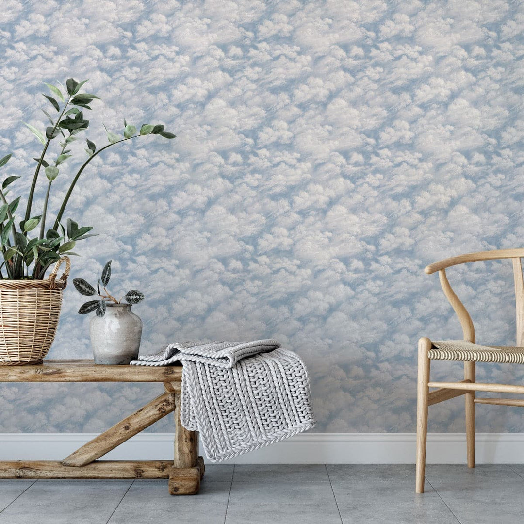 Clouds Peel And Stick Wallpaper-Tempaper & Co.-Tempaper-CL10591-Wall Paper-3-France and Son