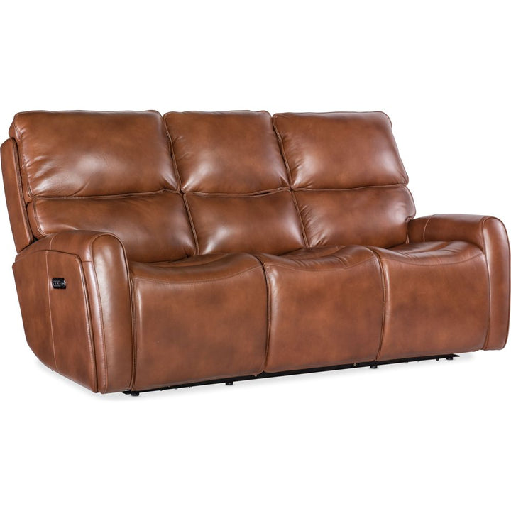 Foster Zero Gravity Power Sofa with Power Headrest and Lumbar - Brown