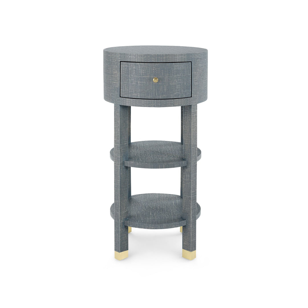 Claudette 1-Drawer Round Side Table
