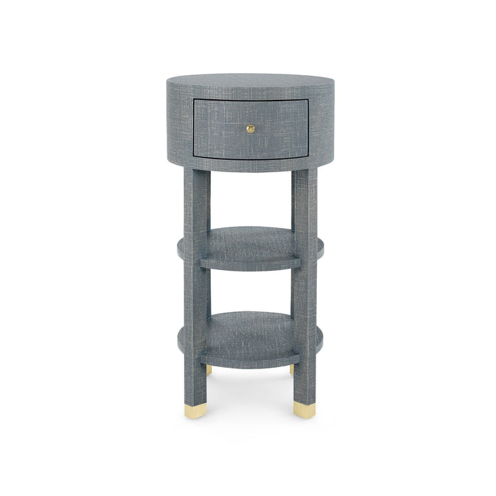 Claudette 1-Drawer Round Side Table
