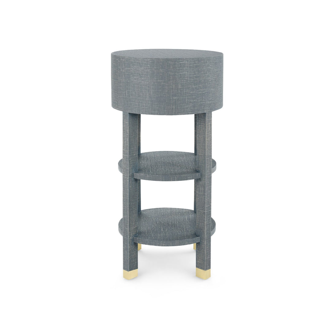 Claudette 1-Drawer Round Side Table