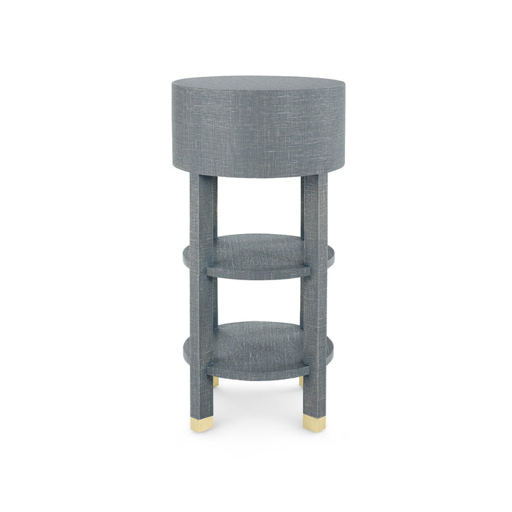 Claudette 1-Drawer Round Side Table