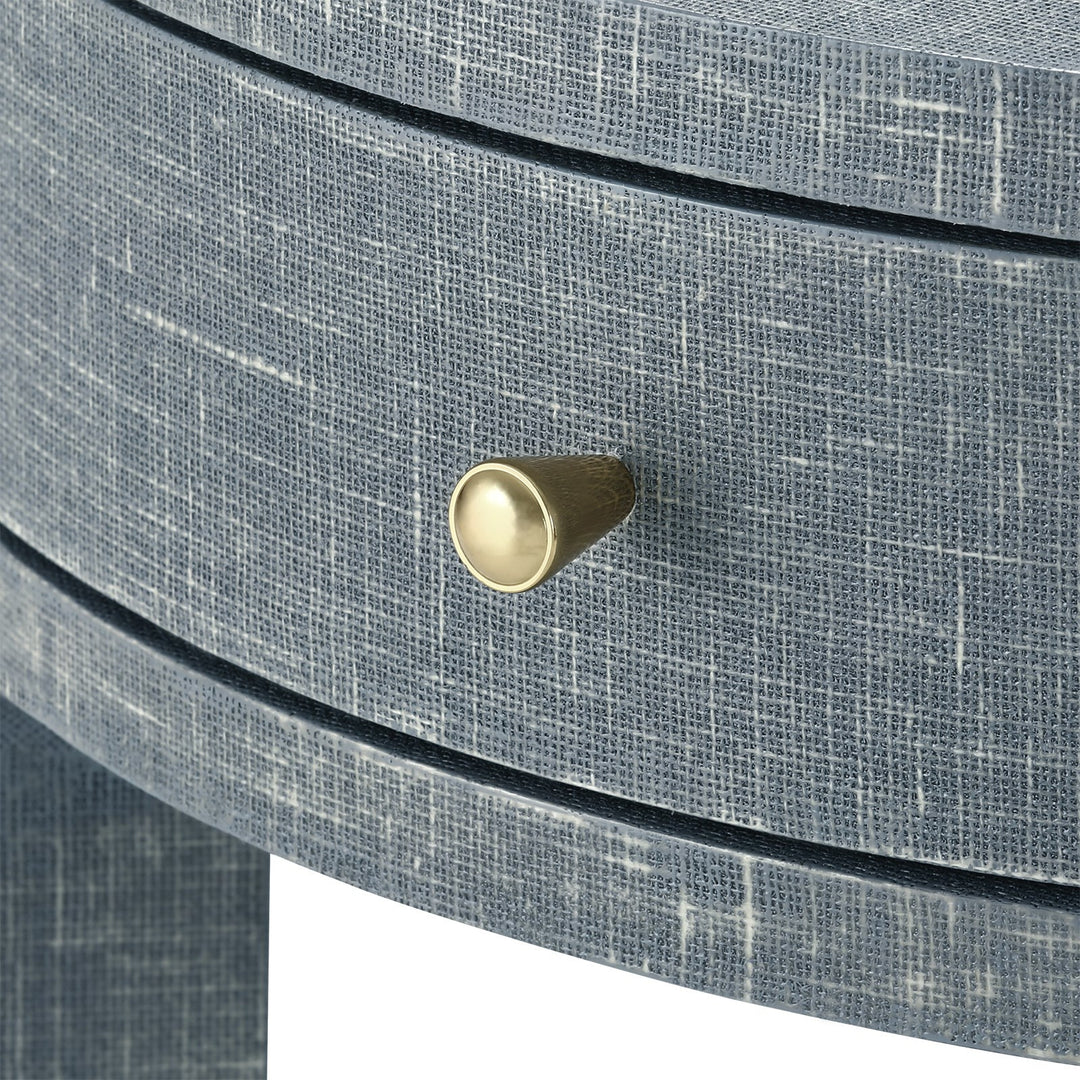Claudette 1-Drawer Round Side Table