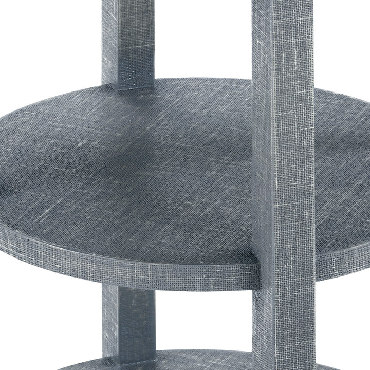 Claudette 1-Drawer Round Side Table