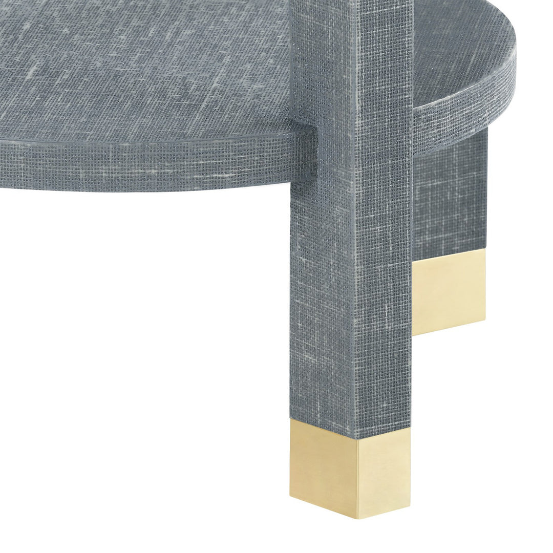 Claudette 1-Drawer Round Side Table