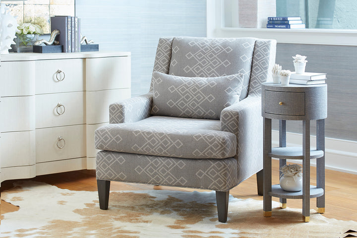 Claudette 1-Drawer Round Side Table