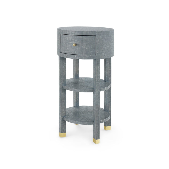 Claudette 1-Drawer Round Side Table