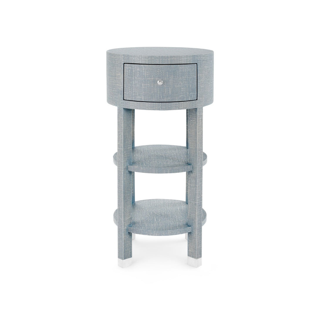 Claudette 1-Drawer Round Side Table
