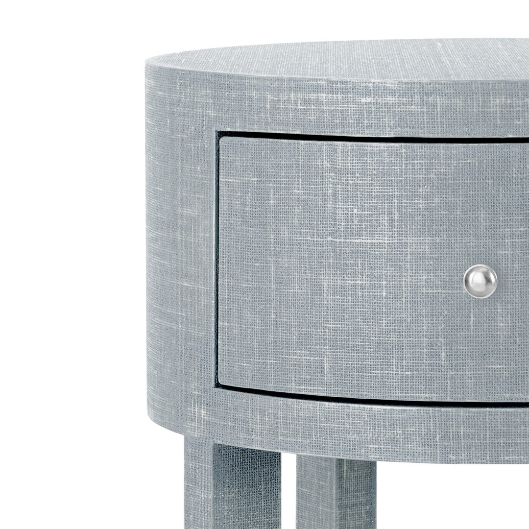 Claudette 1-Drawer Round Side Table