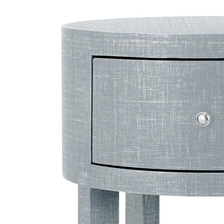 Claudette 1-Drawer Round Side Table