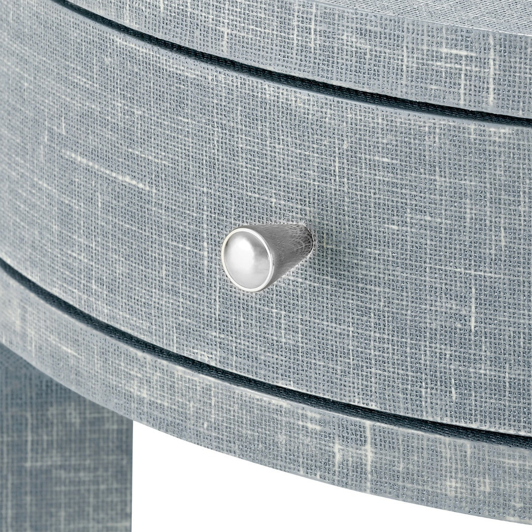 Claudette 1-Drawer Round Side Table