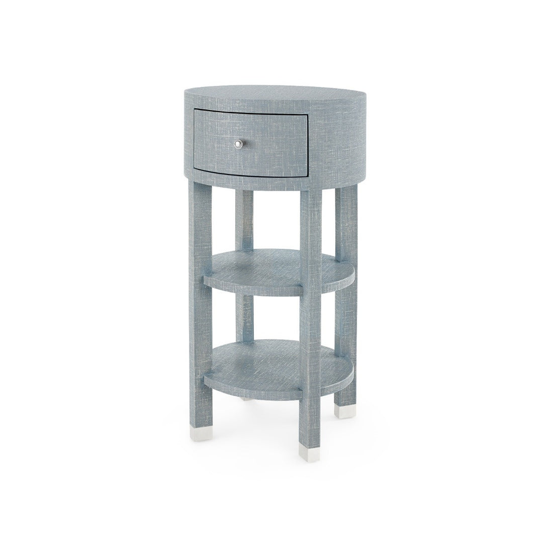 Claudette 1-Drawer Round Side Table