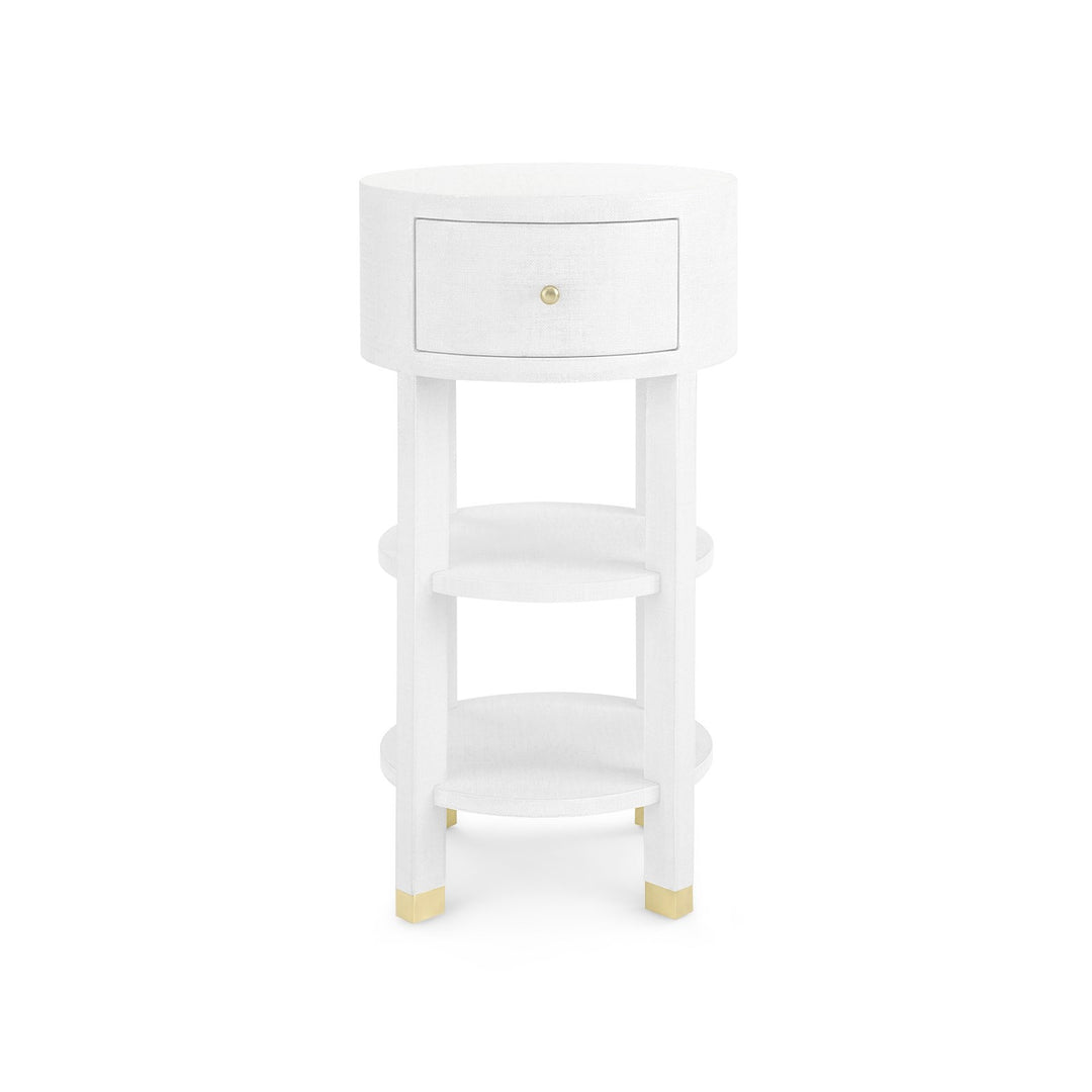 Claudette 1-Drawer Round Side Table
