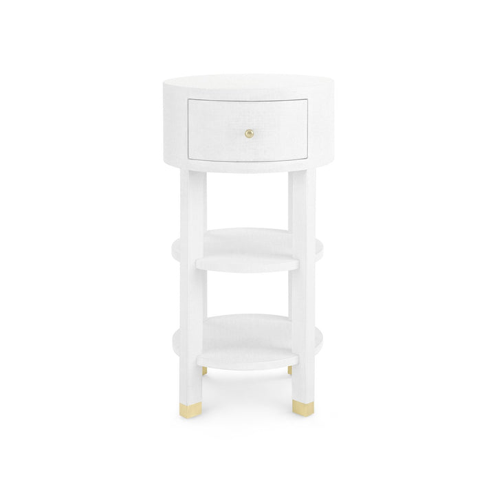 Claudette 1-Drawer Round Side Table