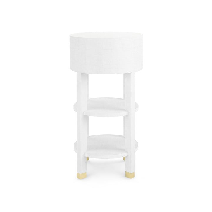 Claudette 1-Drawer Round Side Table
