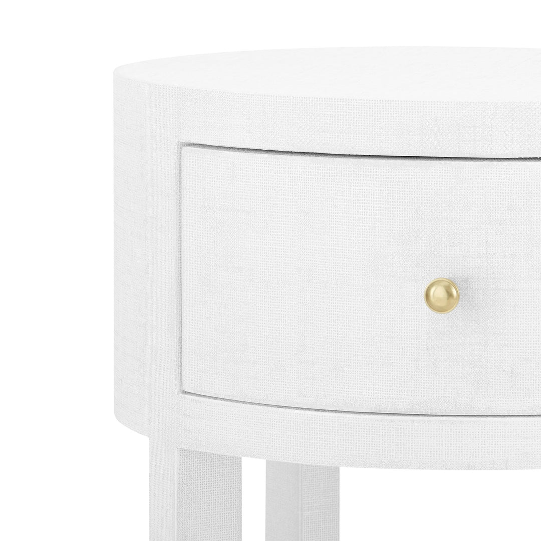 Claudette 1-Drawer Round Side Table