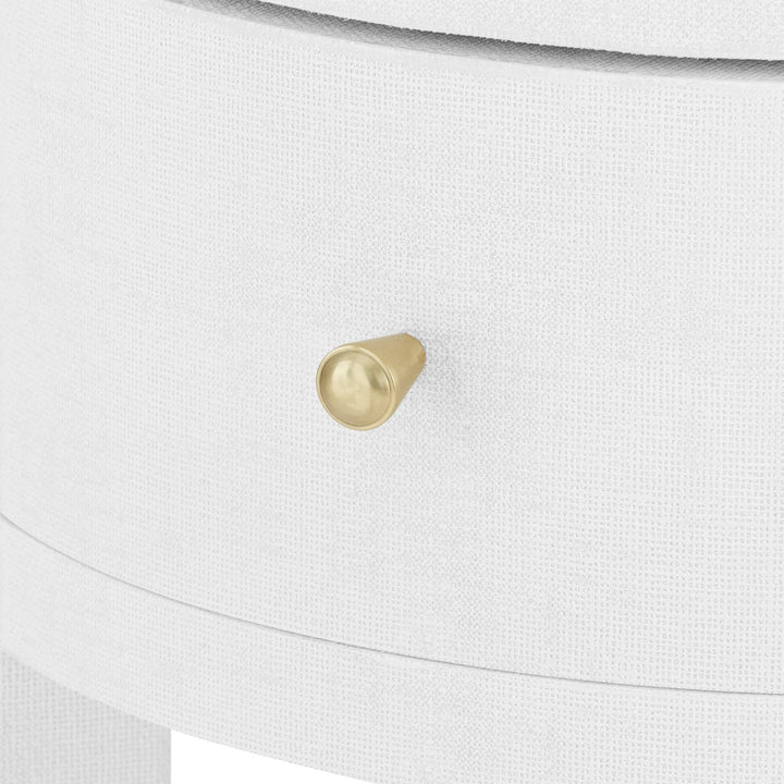 Claudette 1-Drawer Round Side Table