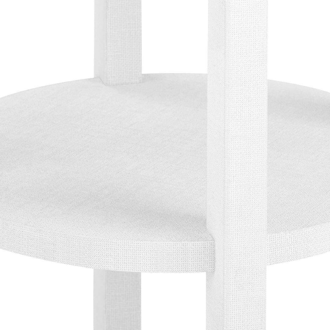 Claudette 1-Drawer Round Side Table