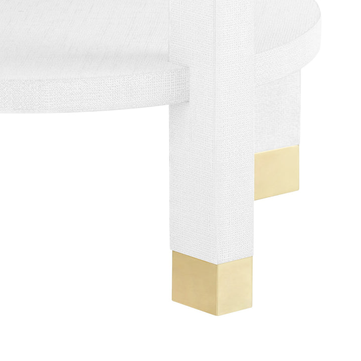 Claudette 1-Drawer Round Side Table