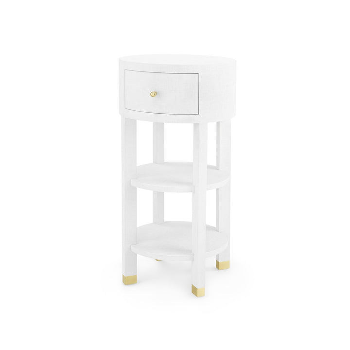 Claudette 1-Drawer Round Side Table