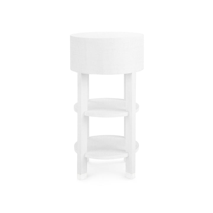 Claudette 1-Drawer Round Side Table