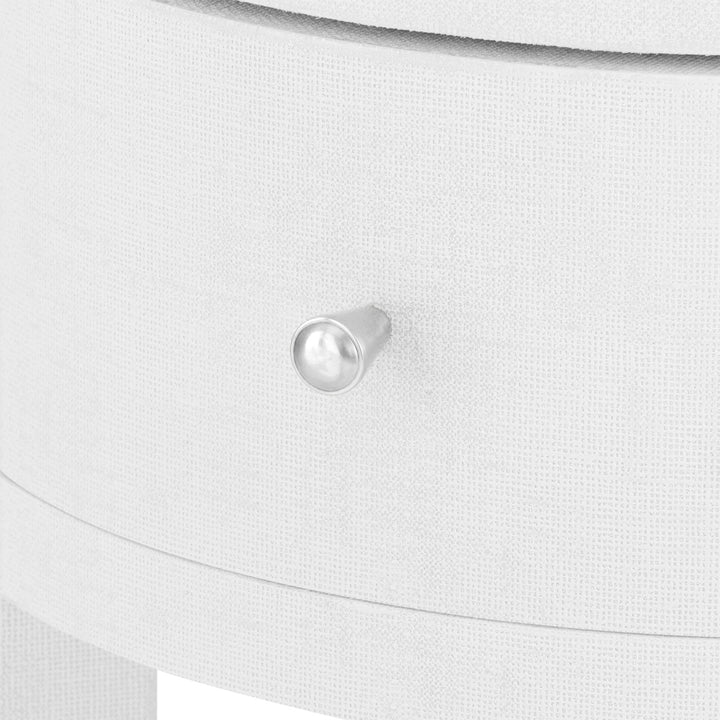 Claudette 1-Drawer Round Side Table