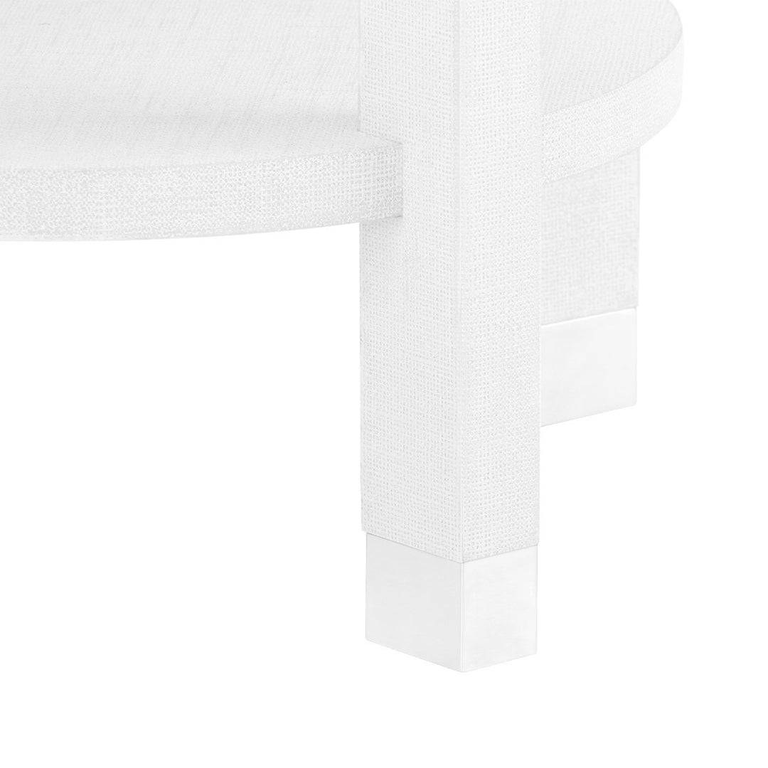 Claudette 1-Drawer Round Side Table