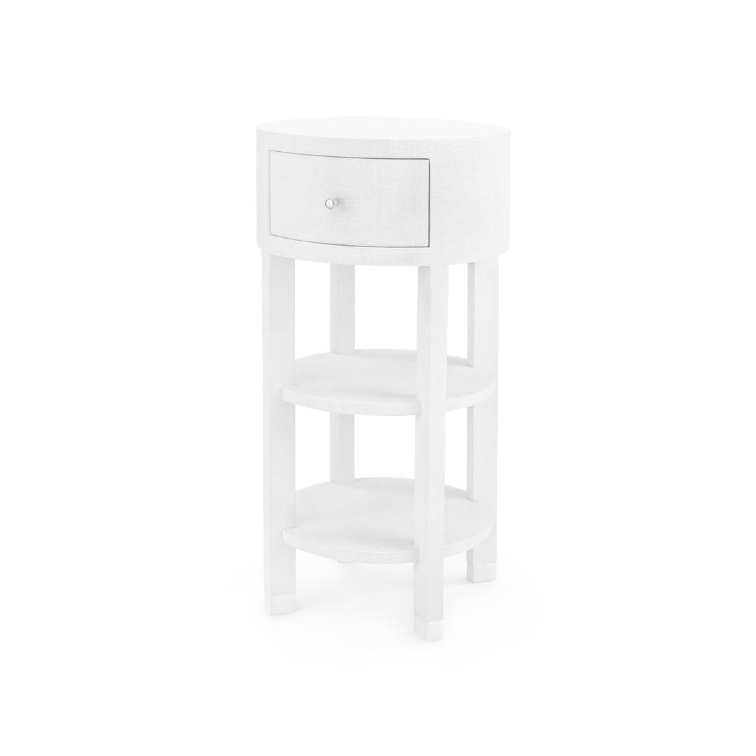 Claudette 1-Drawer Round Side Table