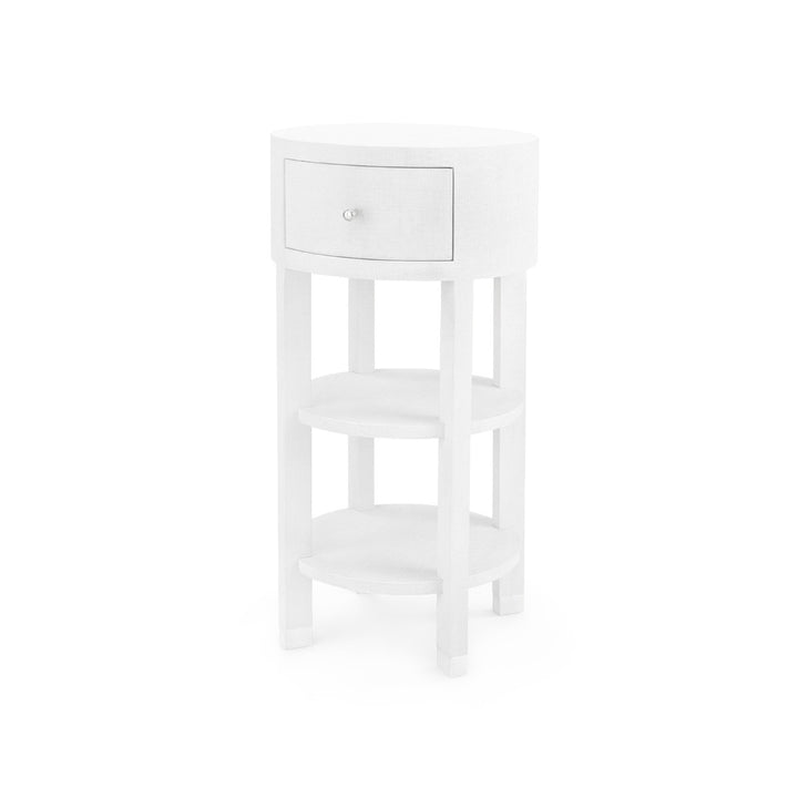 Claudette 1-Drawer Round Side Table