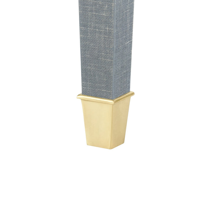 Claudette Desk, Washed Winter Gray, Brass