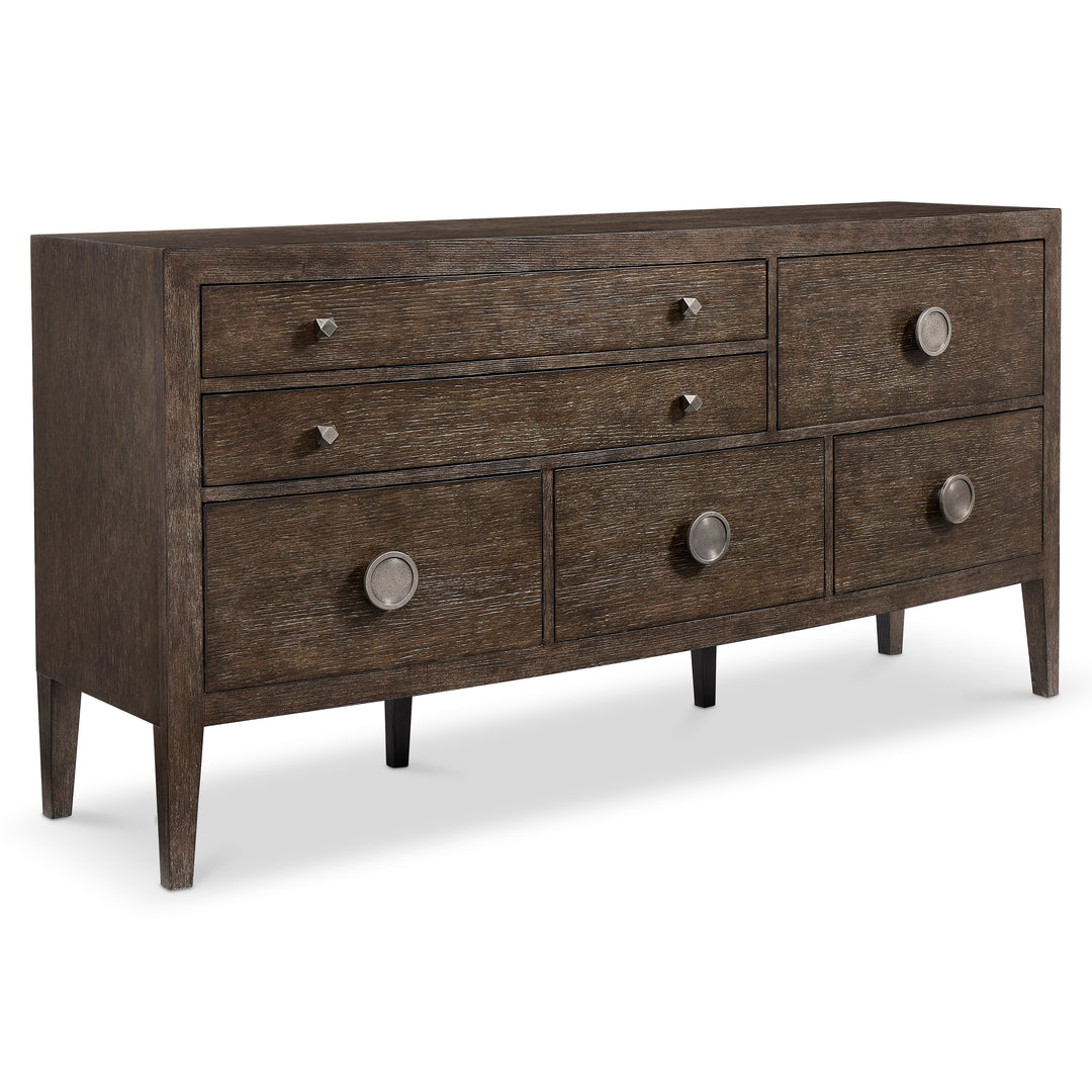Cerused Charcoal Linea Dresser