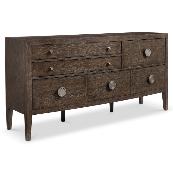 Cerused Charcoal Linea Dresser