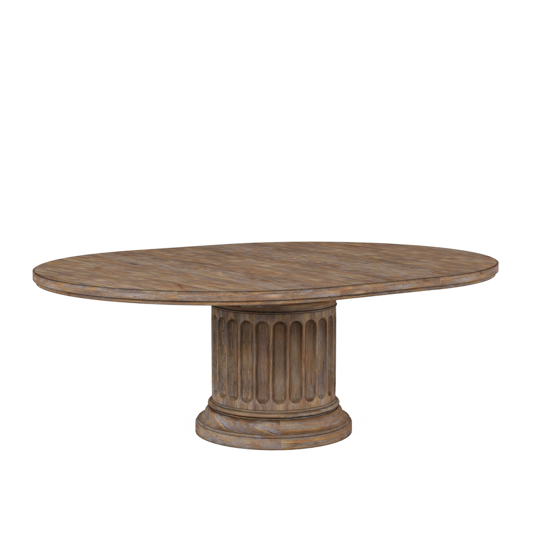 Architrave Round Dining Table - Brown