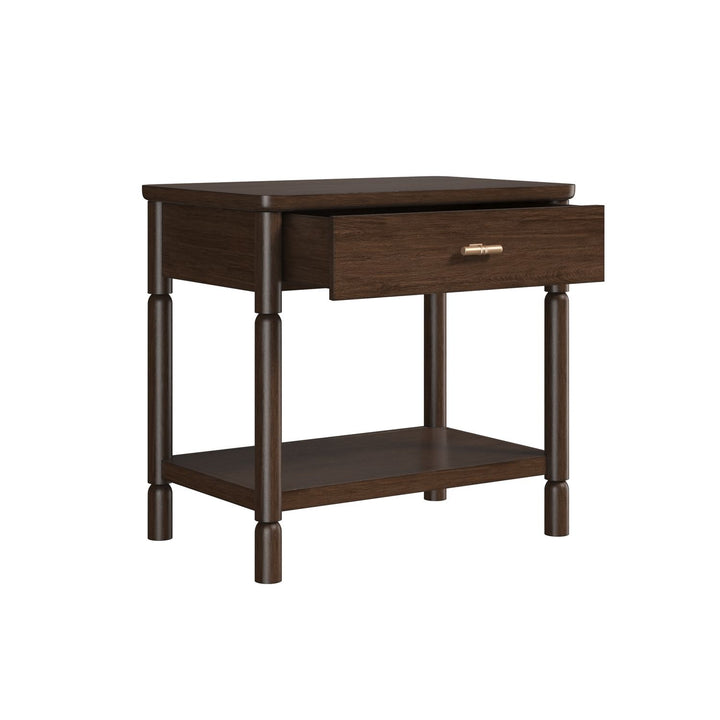 Verge Open Nightstand — Handcrafted Walnut