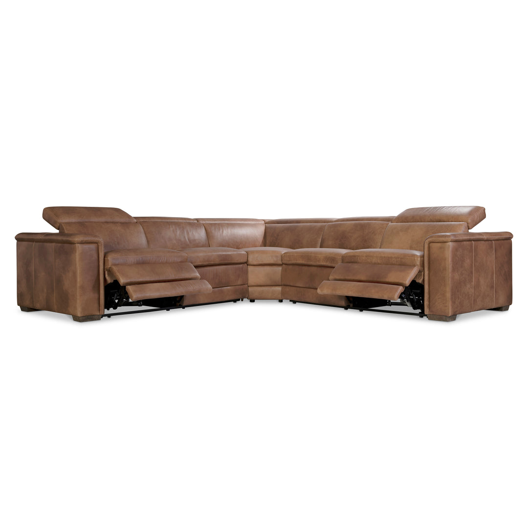Lioni Leather 3-Piece Power Motion Sectional Recliner