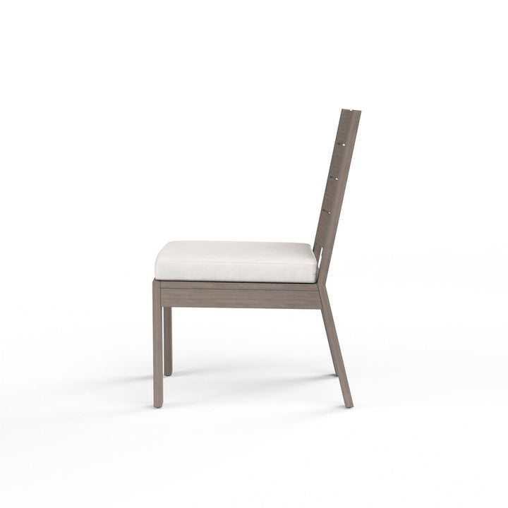 Outdoor Dining Chairs Laguna Armless Dining Chair in Canvas Flax, No Welt