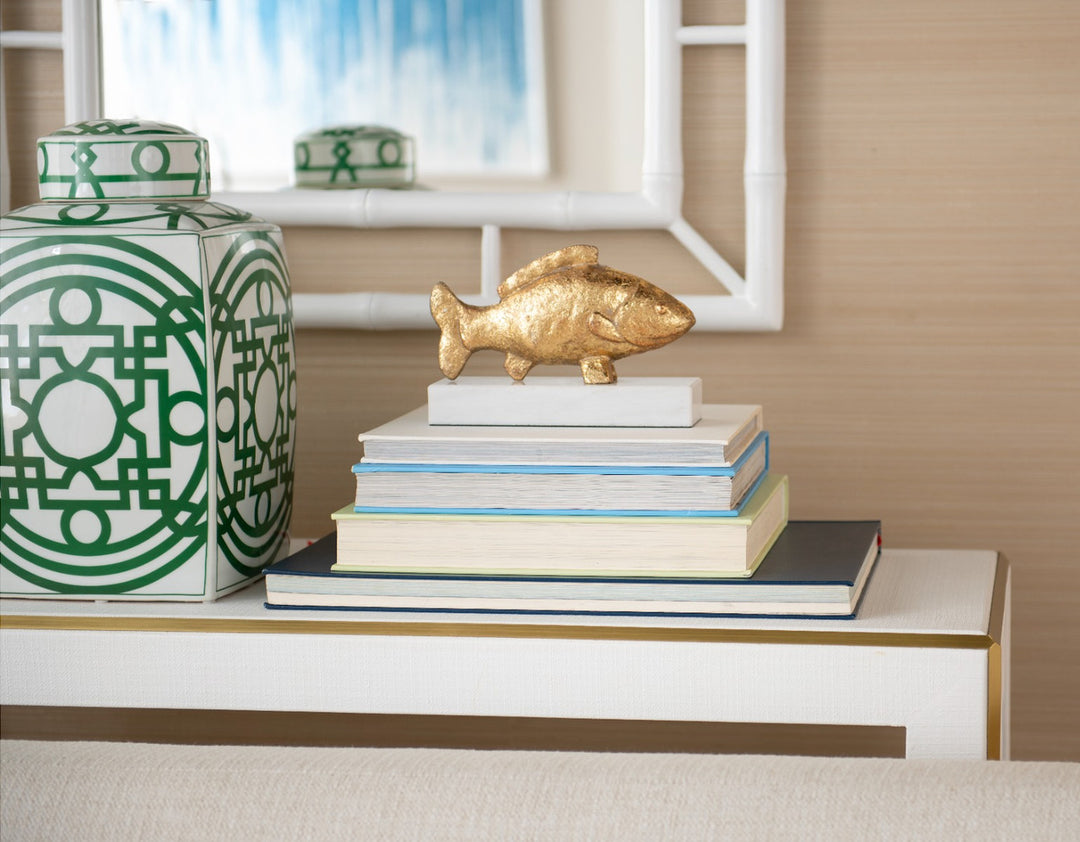Carp Fish Statue, Gold Leaf