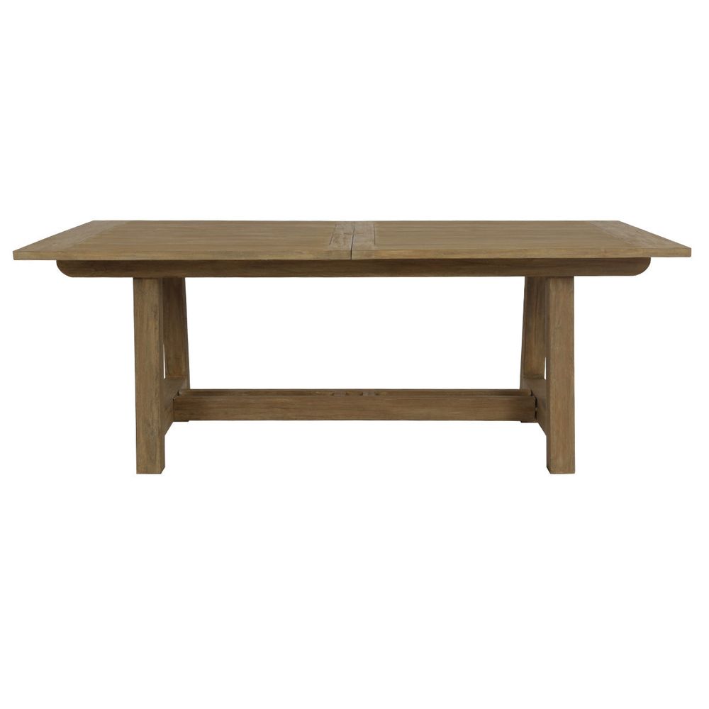 Outdoor Dining Tables Coastal Teak Dining Table with Leaf Extension